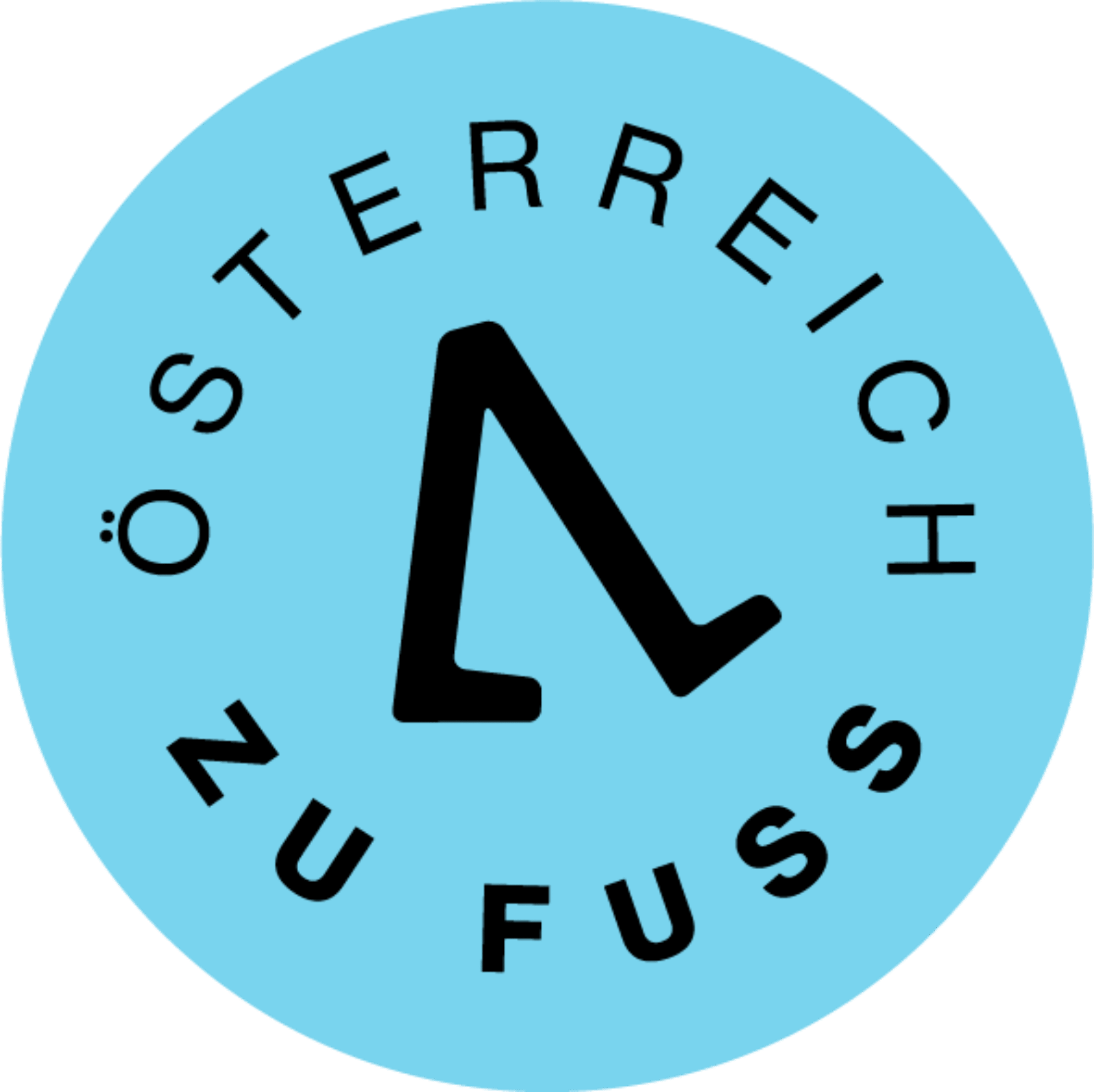 Österreich zu Fuß Logo in Blau