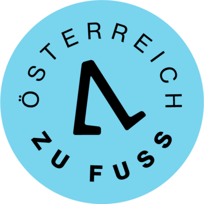 Österreich zu Fuß Logo in Blau