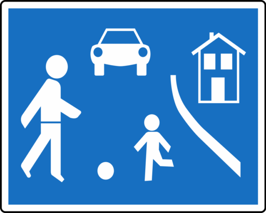 Verkehrsschild Wohnstraße